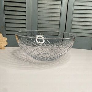 Lauren Ralph Lauren Silk Ribbon 11" Clear Crystal Bowl